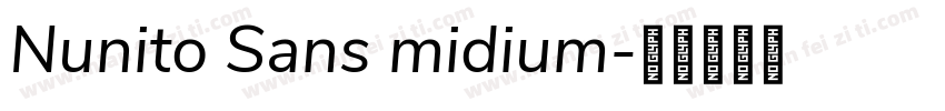 Nunito Sans midium字体转换